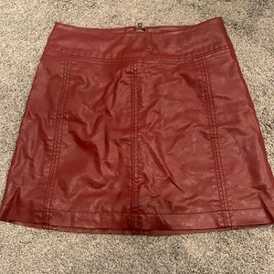 Free people faux leather skirt